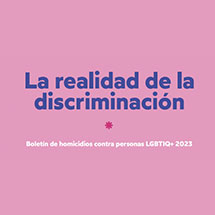 La realidad de la discriminación. Boletín de homicidios contra personas LGBTIQ+ 2023.