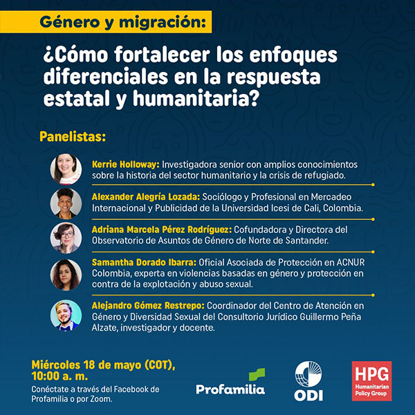 Género y migración: ¿Cómo fortalecer los enfoques diferenciales en la respuesta estatal y humanitaria?