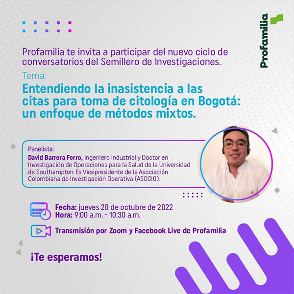 Semillero de investigación octubre – Entendiendo la inasistencia a las citas para toma de citología en Bogotá: un enfoque de métodos mixtos