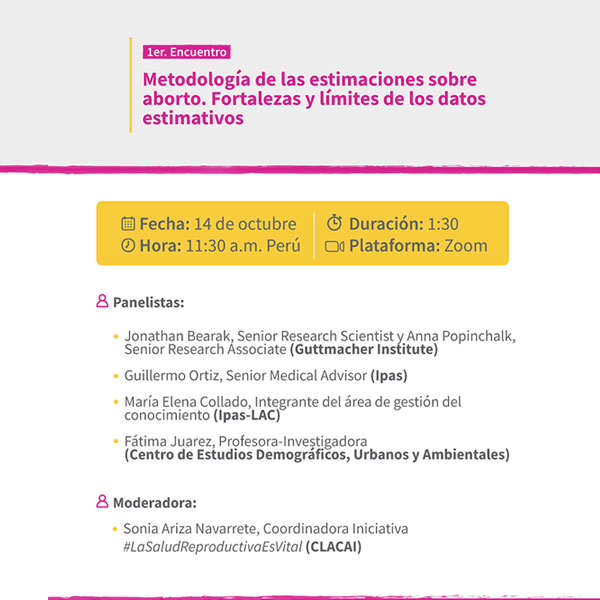 1er Encuentro Metodología de las estimaciones sobre aborto. Fortalezas y límites de los datos