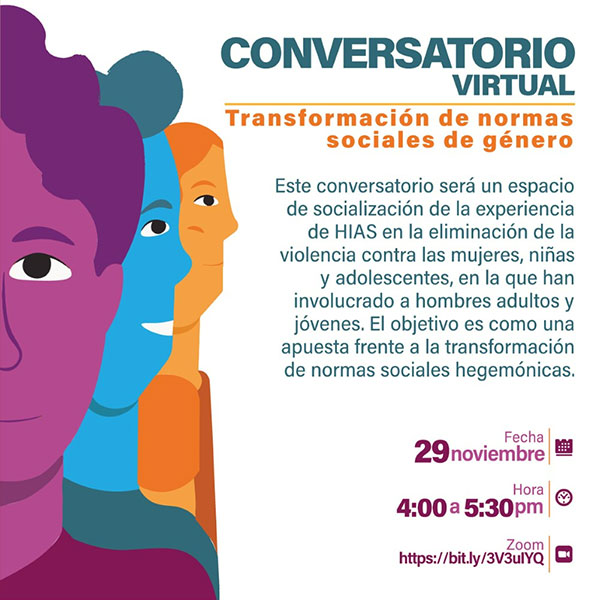 Conversatorio virtual: transformación de normas sociales de género