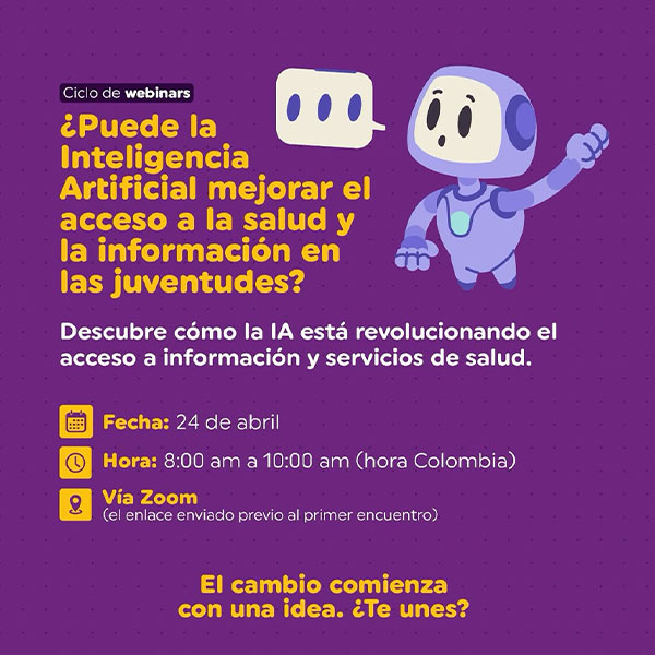 Webinar: ¿Puede la Inteligencia Artificial mejorar el acceso a la salud y la información en las juventudes?
